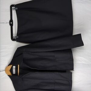 AMANDA SMITH Pure Wool Black Skirt & Jacket Set Women's Size 12